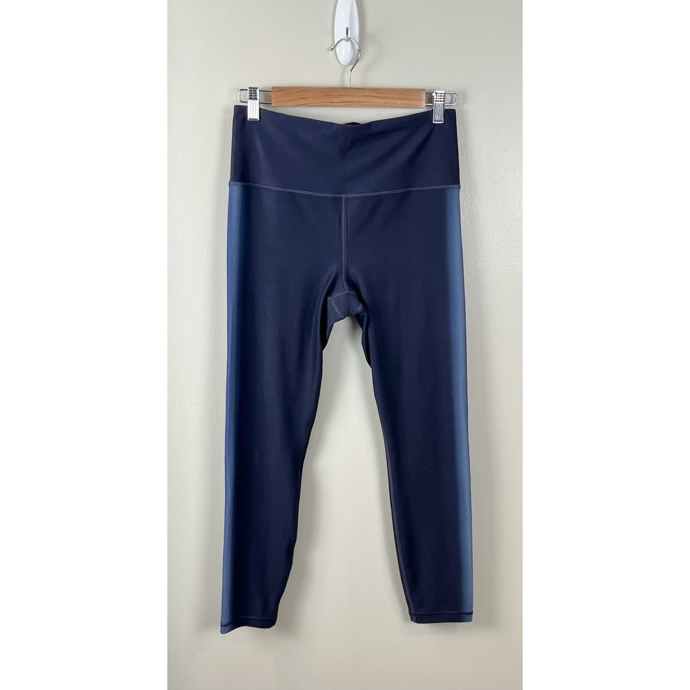 Athleta Women's Sz M Ultra High-Rise Elation 7/8 Tight Navy Light Blue Active‎